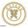 Badge / Macaron GLNF – Grande tenue provinciale – Grand Secrétaire – Guyane – Brodé main